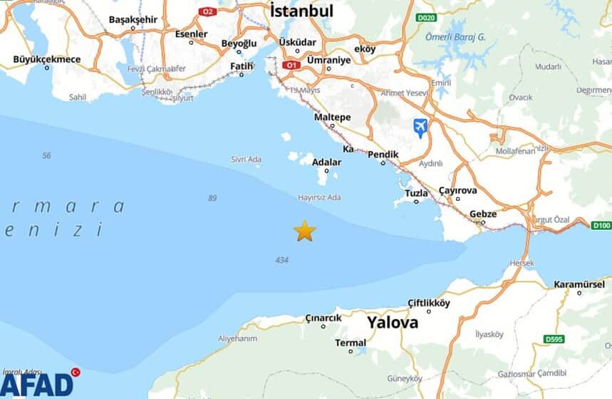 Adalar'da 3.2 Büyüklüğünde Deprem