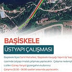 Başiskele Kavşağı’nda Gece Çalışması