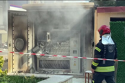 İzmit Karabaş Mahallesi'nde Elektrik Panosu Alev Aldı!