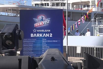 İnsansız kara aracı BARKAN 2 TEKNOFEST Mavi Vatan’da yerini aldı