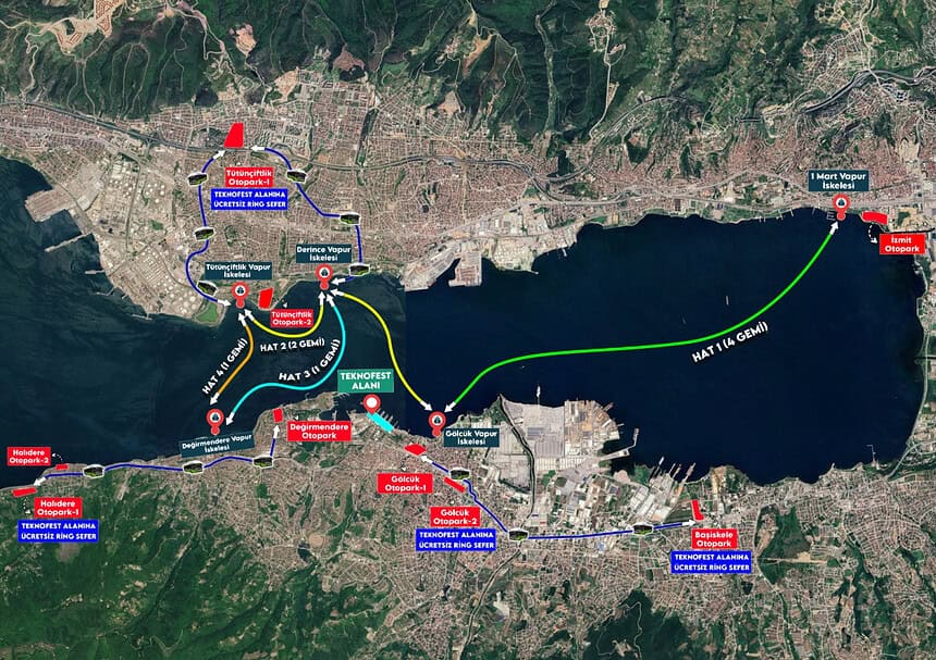 TEKNOFEST Mavi Vatan Kocaeli Ulaşım Rehberi: Ücretsiz Vapur, Ring Ve Otopark Noktaları!
