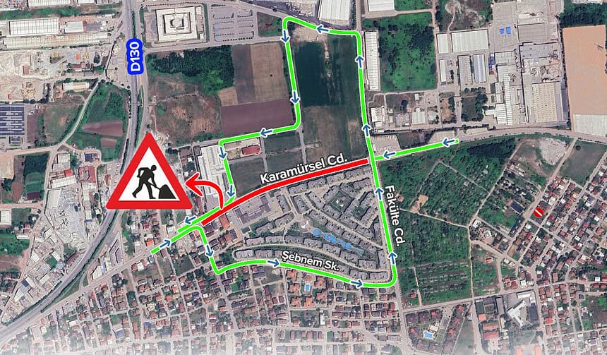 Başiskele Karamürsel Caddesi'nde Altyapı Çalışması: 28 Ağustos-13 Eylül Arası 4 Hat Etkileniyor
