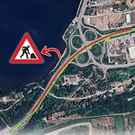Başiskele Kavşağı’nda Gece Çalışması