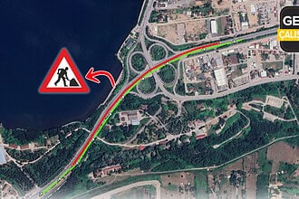 Başiskele Kavşağı’nda Gece Çalışması