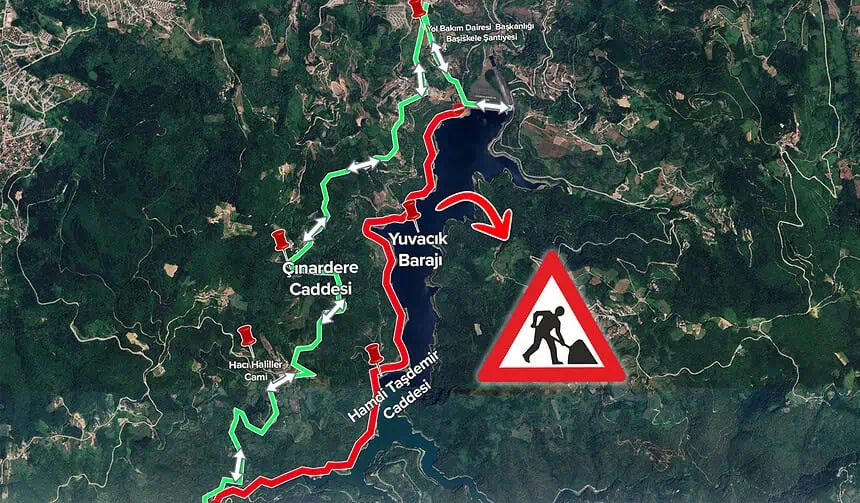 Başiskele'de Yuvacık Barajı Çevresinde Yol Çalışması: Hamdi Taşdemir Caddesi 11-19 Ağustos Etkileniyor!