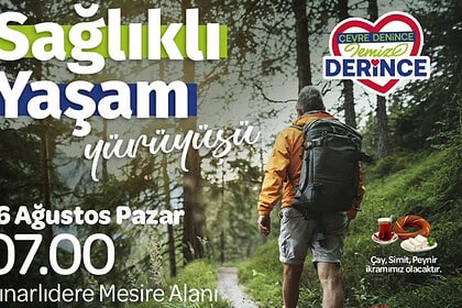 Derince Çınarlıdere’de Sağlıklı Yaşam Yürüyüşü: Ücretsiz Servis Ve İkramlar!