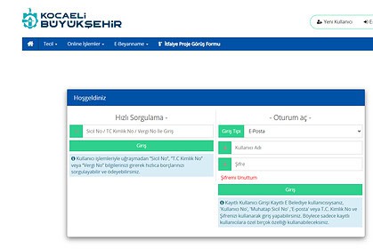 Kocaeli Belediyesi Emlak Vergisi Sorgulama ve Ödeme 2026