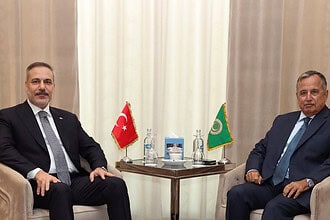 Fidan Mısır'da Arap Birliği Genel Sekreteri Fehmi ile Görüştü