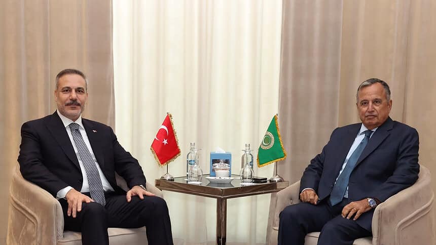 Fidan Mısır'da Arap Birliği Genel Sekreteri Fehmi ile Görüştü
