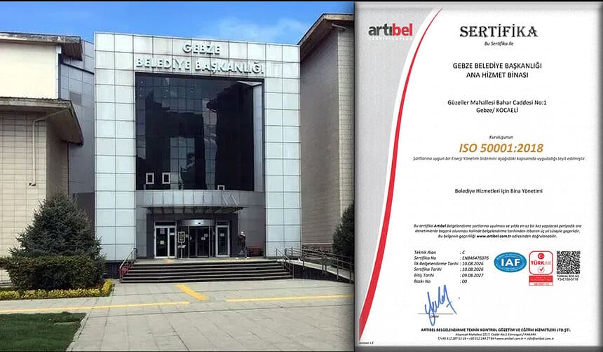 Gebze Belediyesi'ne Uluslararası Enerji Sertifikası!