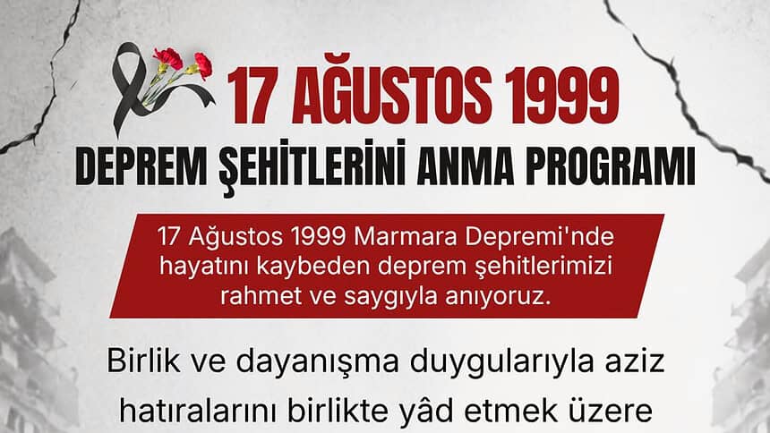 Karamürsel Belediyesi'nden 17 Ağustos Anma Töreni Daveti