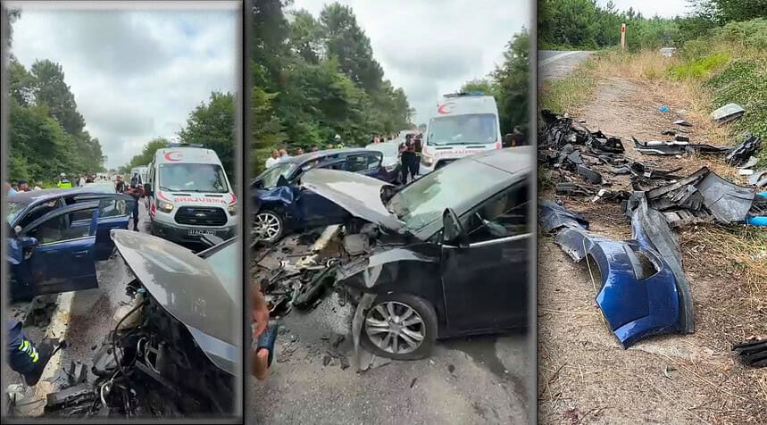 Kandıra Cebeci-Kefken Yolunda Trafik Kazası: 2 Araç Çarpıştı, 6 Yaralı!