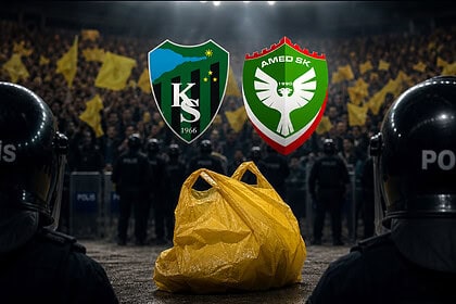Kocaelispor-Amedspor Maçında Sarı Poşet Sallayan 5 Şüpheliye Soruşturma Açıldı