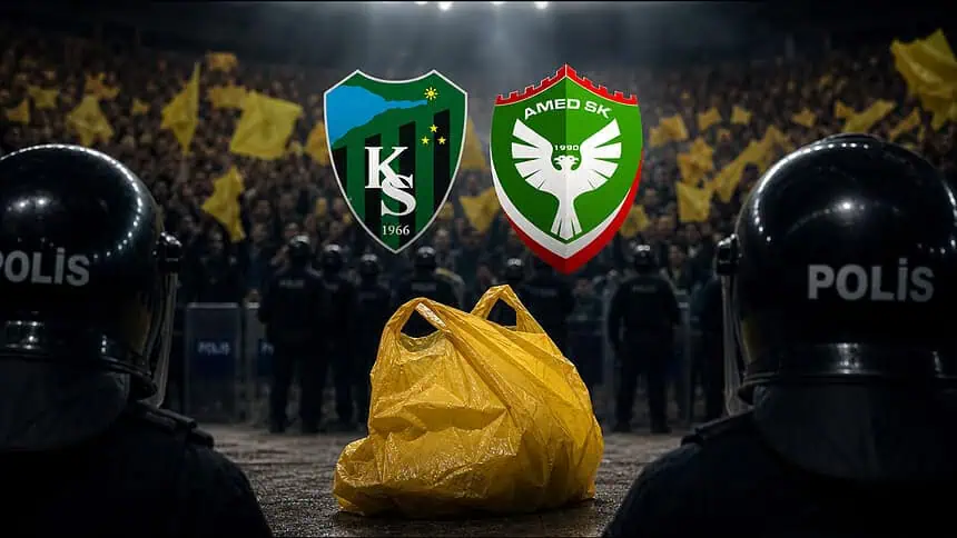 Kocaelispor-Amedspor Maçında Sarı Poşet Sallayan 5 Şüpheliye Soruşturma Açıldı