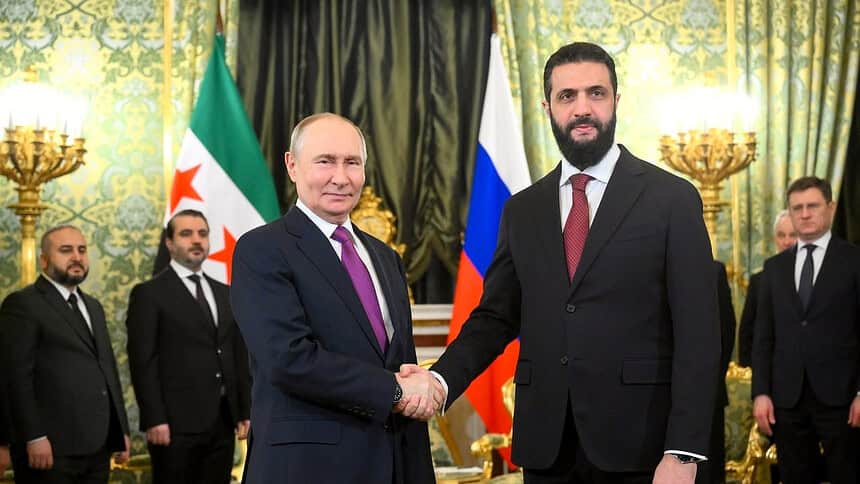 Putin, Şara'ya Suriye'nin Toprak Bütünlüğü İçin Destek Sözü Verdi