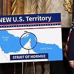 Donald Trump Hürmüz Boğazı Haritasını Yine Paylaştı: "Amerikan Toprağı Olarak Görüyorum!"