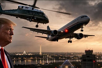 Trump'ın Marine One Helikopteri Yolcu Uçağıyla Tehlikeli Derecede Yakınlaştı