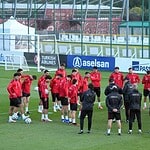 A Milli Futbol Takımı, Belçika maçı hazırlıklarına devam etti