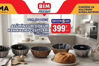 BİM 25 Eylül 2026 Kataloğu: English Home Döküm Kek Kalıbı, Çocuk Valizi, 2'li Borcam Seti, Ören Bayan Tığ Seti