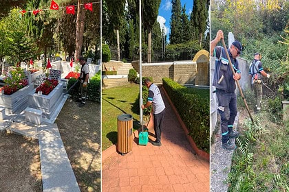 Büyükşehir’den Mezarlıklara Kesintisiz Bakım