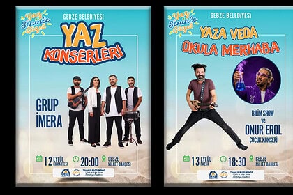 Gebze Millet Bahçesi'nde Yaza Veda Etkinlikleri: İmera Ve Onur Erol Sahne Alacak!