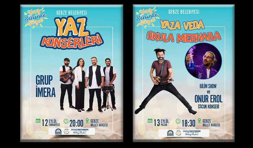 Gebze Millet Bahçesi'nde Yaza Veda Etkinlikleri: İmera Ve Onur Erol Sahne Alacak!