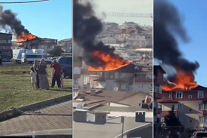 Kocaeli'de Çatı Alevlere Teslim Oldu