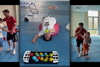 Eğitimlerde Neşeli Anlar! Körfez'in Özel Sporcuları Azimleriyle Tebessüm Esettirdi!