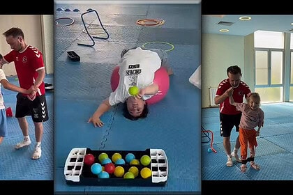 Eğitimlerde Neşeli Anlar! Körfez'in Özel Sporcuları Azimleriyle Tebessüm Esettirdi!