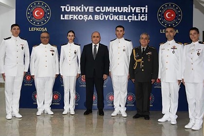 MSÜ Deniz Harp Okulu öğrencilerinden Türkiye'nin Lefkoşa Büyükelçiliği’ne ziyaret