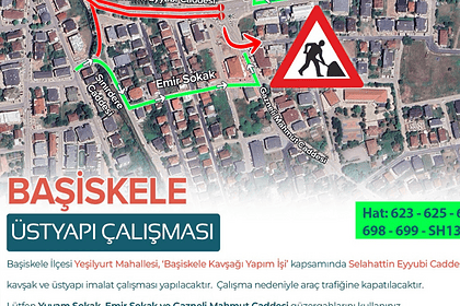 Selahattin Eyyubi Caddesi 4 Gün Trafiğe Kapalı