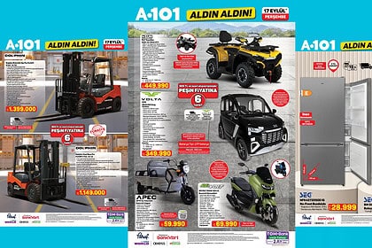 A101 Aktüel 17 Eylül 2026 Kataloğu - Elektrikli Sefer Tasından ATV’ye!