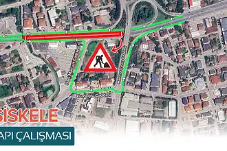 Başiskele Kavşağı'ndaki Çalışma D-130'da Gece Trafiğini 6 Saat Kontrollü Tutacak
