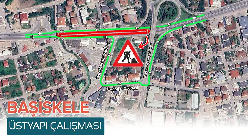 Başiskele Kavşağı'ndaki Çalışma D-130'da Gece Trafiğini 6 Saat Kontrollü Tutacak