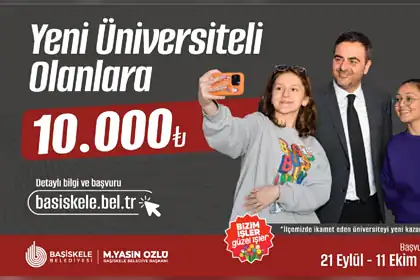 Başiskele'de Üniversiteliye 10 Bin TL Destek: Başvuru 21 Eylül'de