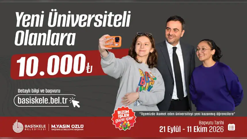 Başiskele'de Üniversiteliye 10 Bin TL Destek: Başvuru 21 Eylül'de
