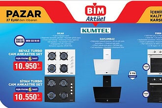 BİM 27 Eylül 2026 Kataloğu: Kumtel Ankastre Set, Kablosuz Süpürge, Android TV, Fakir El Mikseri DEV FIRSAT!