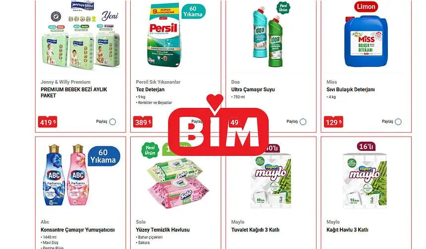 BİM 22 Eylül 2026 Kataloğu: Kiğılı Parfüm, Aylık Bebek Bezi, 9 Kg Toz Deterjan Geliyor!
