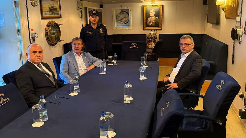 Cumhurbaşkanı Erhürman TCG Işın'a Çıktı: Girne'de Aramayı Yerinde Takip Etti
