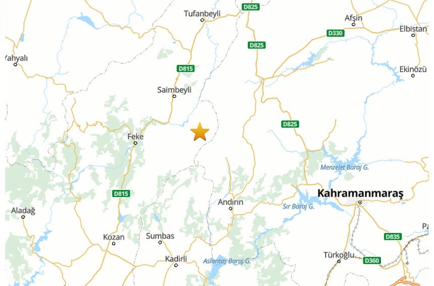 Adana Saimbeyli'de 5.0 Büyüklüğünde Deprem Meydana Geldi!