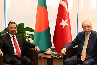 Erdoğan New York'ta Bangladeş Başbakanı Rahman ile Görüştü