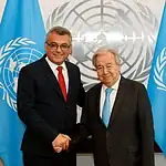Erhürman, BM'de Guterres ile Kıbrıs İçin Bir Araya Geldi