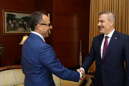 Fidan Bakü'de TÜRKPA Genel Sekreteri Ramil Hasan'ı Kabul Etti