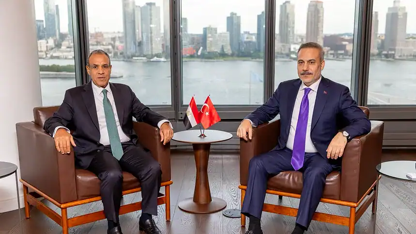 Fidan New York'ta Mısırlı Mevkidaşı Abdelatty ile Görüştü