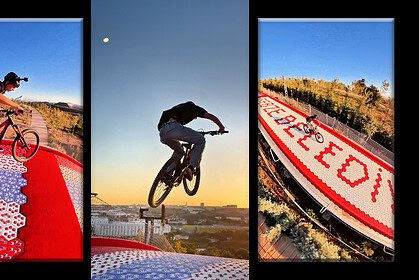 Gebze Pelitli Bayraktepe’de Dev Kaydıraktan Bisikletle İndi: BMX Sporcusu Can Azaz Nefes Kesti!