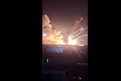 Halep'te Suriye Savunma Bakanlığı'na Ait Mühimmat Deposunda Patlama