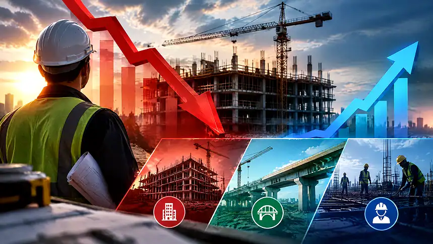 İnşaat Üretimi Temmuz'da Yıllık Yüzde 4,7 Geriledi