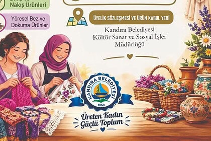 Kandıra Belediyesi Kadın El Emeği Mağazası İçin Ürün Kabulleri Başladı: Son Gün 25 Eylül