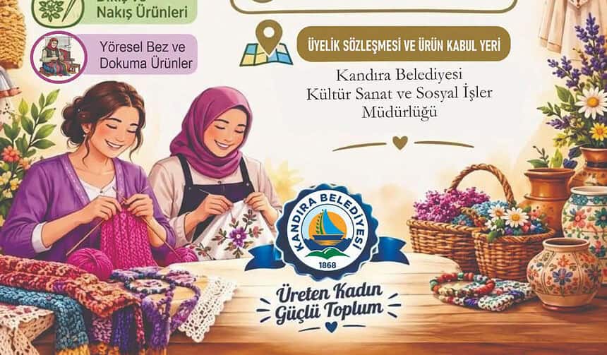 Kandıra Belediyesi Kadın El Emeği Mağazası İçin Ürün Kabulleri Başladı: Son Gün 25 Eylül