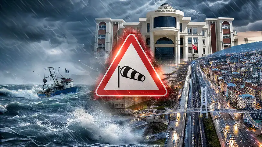 Kocaeli'de Denizlere Fırtına Uyarısı: Rüzgar 75 Kilometreye Ulaşacak